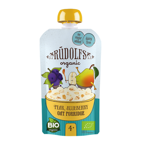 Picture of Pear, Blueberry Oat Porridge Baby Food Organic, Rudolfs