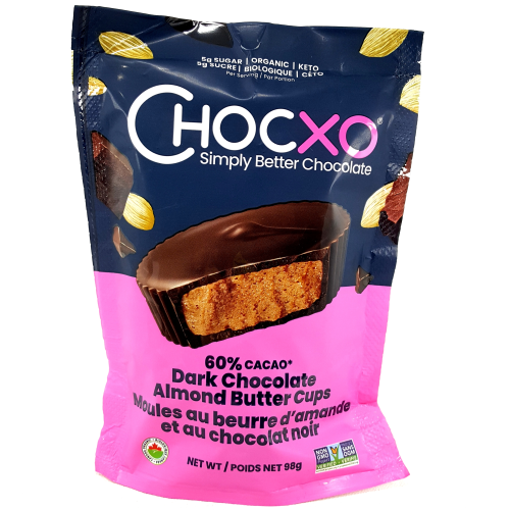 Picture of Almond Butter Cups, Dark Chocolate, 56% Cacao