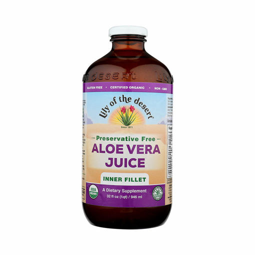Picture of ALOE VERA JUICE, WHOLE LEAF, FILTERED, ORGANIC 946 ML